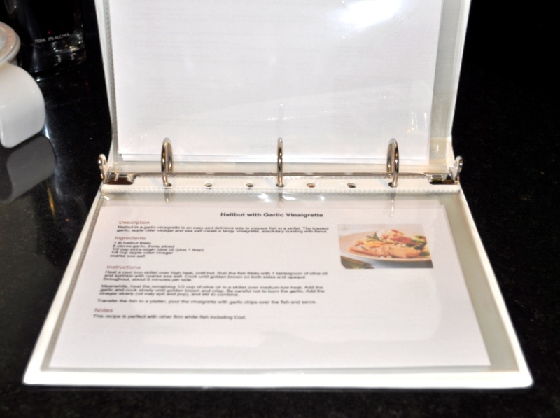 Keep your recipe index cards stored in a convenient binder Keep your recipe index cards stored in a convenient binder