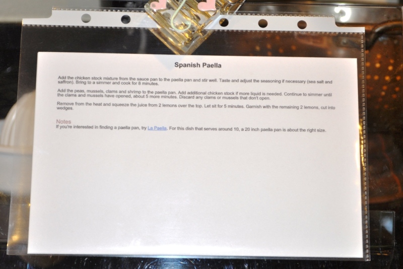 Recipe Index Card on a Plexiglass stand, recipe continues on the back of the card. Recipe Index Card on a Plexiglass stand, recipe continues on the back of the card.